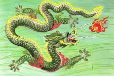 A green chinese dragon.
